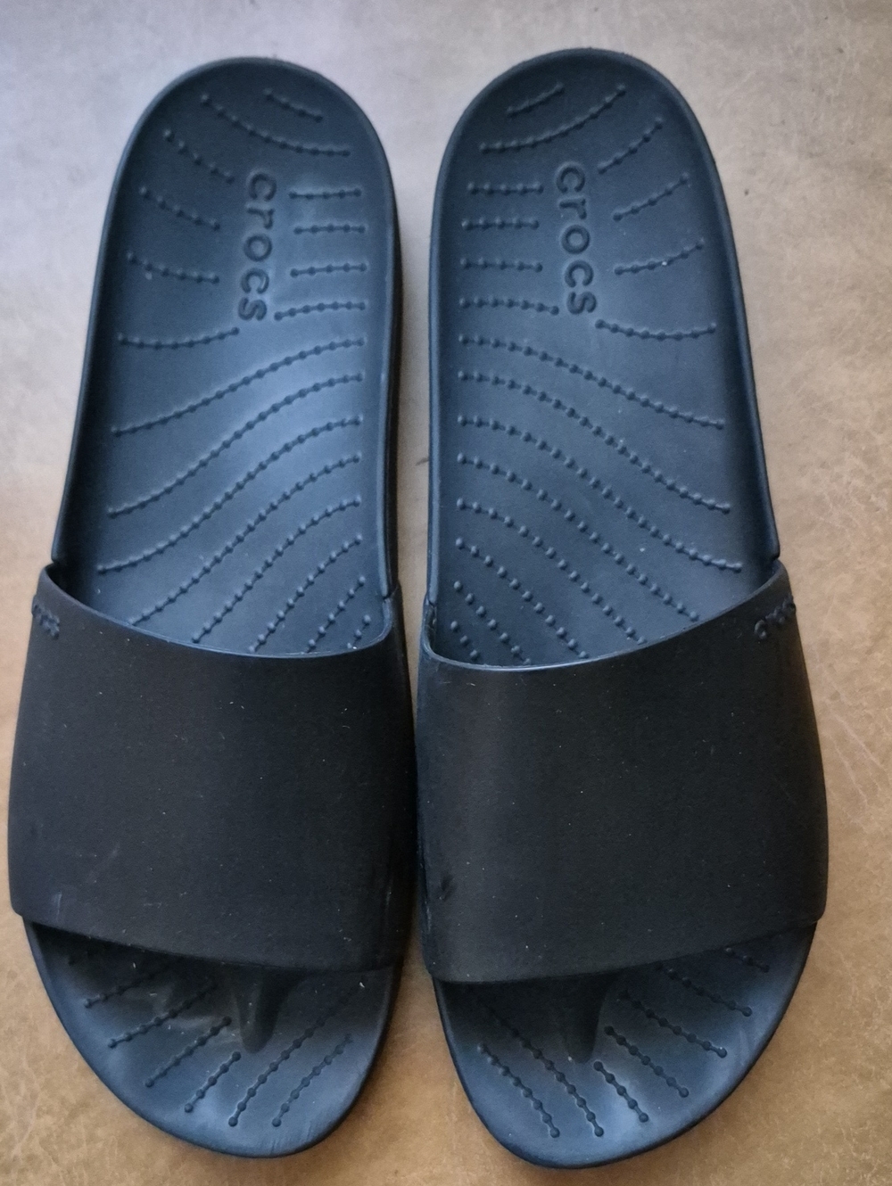 CROCS Women's Black Slip-On Slide Sandals Size W10
